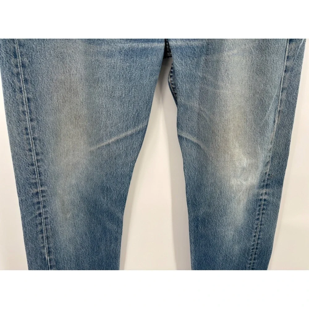 Levis 501 Mens 36x34 Y2KEra 2000's Light Distressed Tradesman Faded Blue Denim